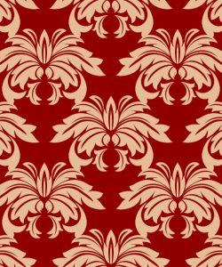Red Damask Floral